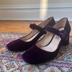 Prada Purple Velvet Pumps